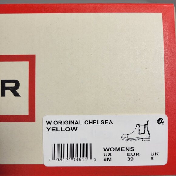 Hunter Women's Original Chelsea Boots in Yellow - Picture 3 of 9